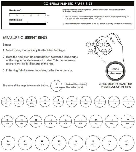 gucci rkng|Gucci ring size chart.